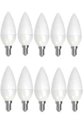 CATA 10 Adet 7w Günışığı Sarı Led Mum Avize Ampulü Buji Ampul E14 Ince Duylu Ct 4079 3200 Kelvin
