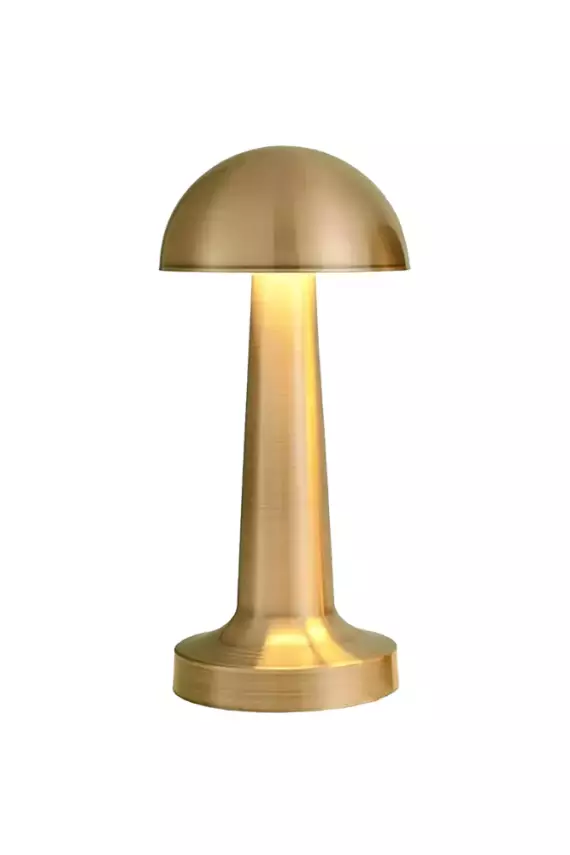 CATA 3 Işık Renkli Şarjlı Dim Edilebilir Masa Lambası ALTIN RENK Gold Kasa Ct-8429 - 1