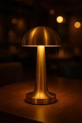 CATA 3 Işık Renkli Şarjlı Dim Edilebilir Masa Lambası ALTIN RENK Gold Kasa Ct-8429 - 2