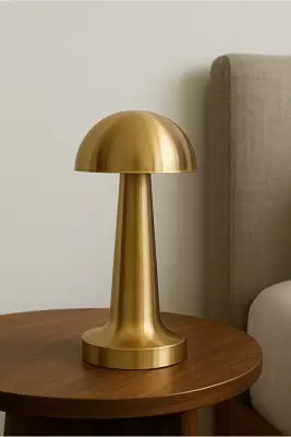 CATA 3 Işık Renkli Şarjlı Dim Edilebilir Masa Lambası ALTIN RENK Gold Kasa Ct-8429 - 3