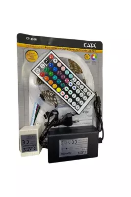 CATA Ct-4558 Rgb Şerit Led Seti ( 5 Mt Rgb Led 352 Renk - Trafo - Rgb Kumanda )