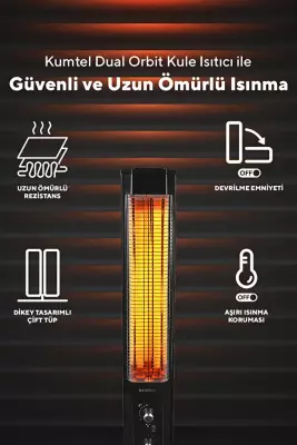 KUMTEL Dual Orbit Kule Isıtıcı MH-2300 - 3