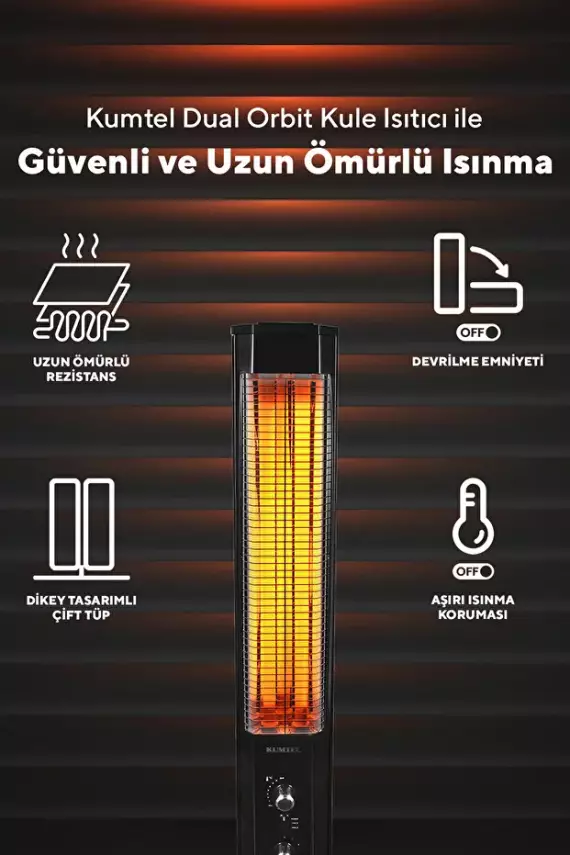 KUMTEL Dual Orbit Kule Isıtıcı MH-2300 - 3