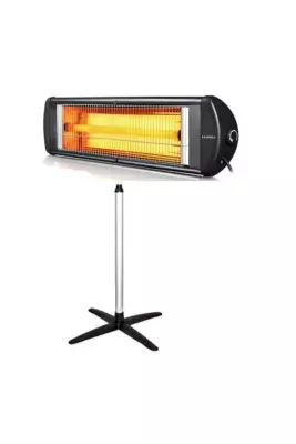 KUMTEL Luxell Ecoray 2300 W Ayaklı Infrared Isıtıcı Siyah Ufo Ayaklı Elektrikli Isıtıcı