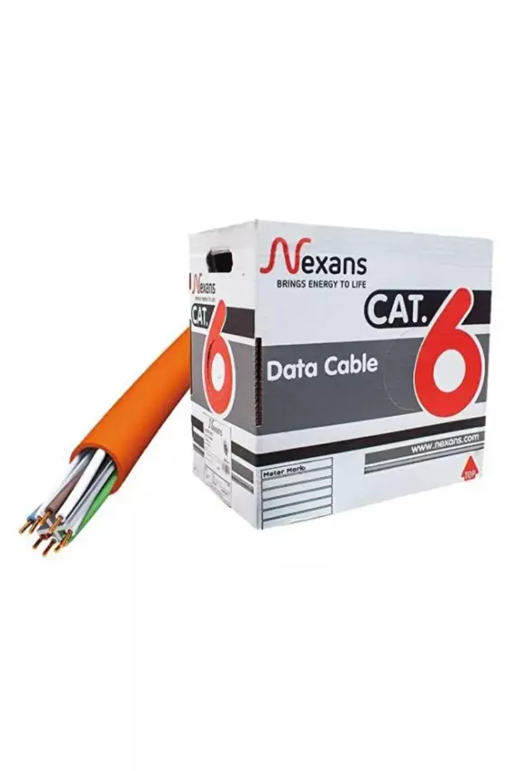 Nexans Cat 6 Network Data Internet Ve Veri Iletim Kablosu 305 M ( Turuncu) - 1