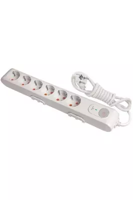 VİKO Beşli Çoklu Priz, Anahtarlı, Uzatma Kablosu, 5'li, 3m, Beyaz - 2
