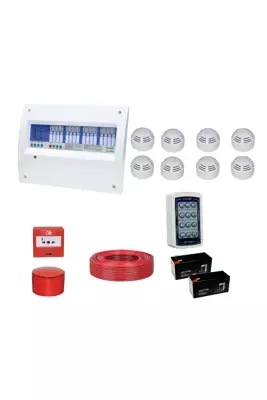  ELEKS 8 Bölgeli Konvensiyonel Sertifikalı Yangın Alarm Seti - 2