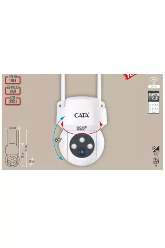 CATA CT-4051 Akıllı Dış Mekan Güvenlik Kamerası - 2