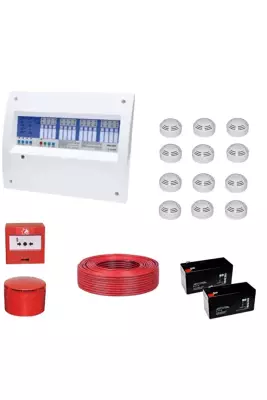 ELEKS 12 Bölgeli Konvensiyonel Sertifikalı Yangın Alarm Seti - 2