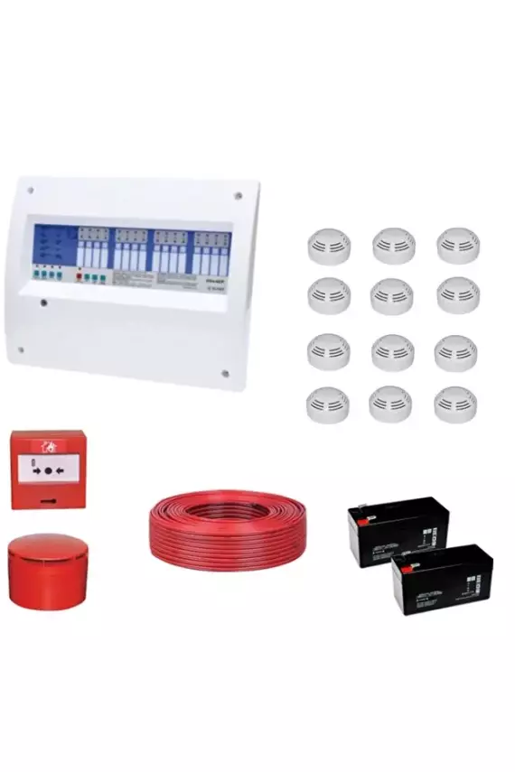 ELEKS 12 Bölgeli Konvensiyonel Sertifikalı Yangın Alarm Seti - 2