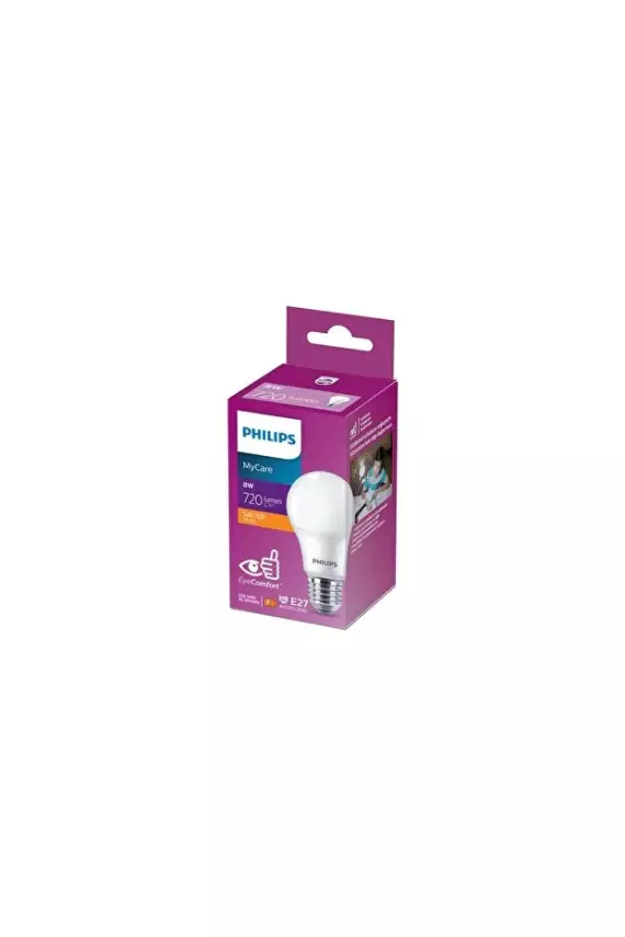 Philips Mycare 8W-60W 2700K Sarı Işık E27 Duy Led Ampul - 1
