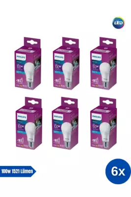 Philips Mycare LED Lamba 13W - 100W 6500K Beyaz Işık 1521 Lümen Yüksek Işık  ( 6 ADET )